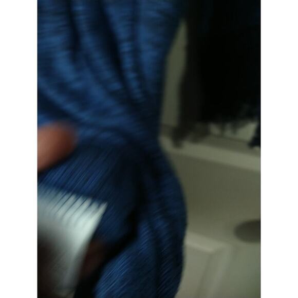 Style & Co Woman PL Blue V Neck Pullover 3/4 Fringe Sleeve Pullover Sweater - Picture 7 of 9